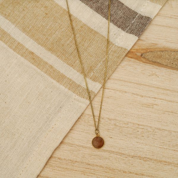 Gold Chain Necklace with Gemstone Pendant Cheap - Image 5