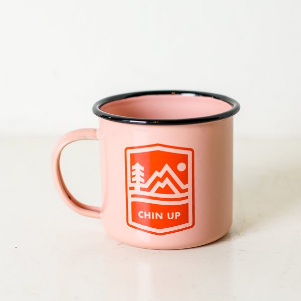 Chin Up Enamel Mug Fashion